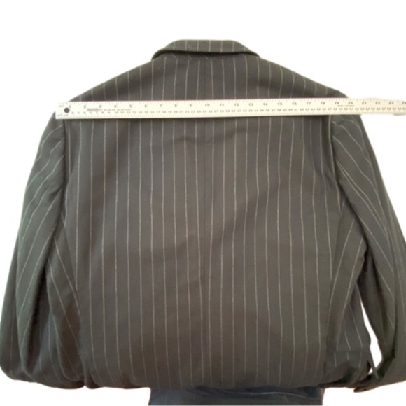 BROOKS Brothers 1818 men blazer black striped lightweight size Large cotton wool - Picture 14 of 16